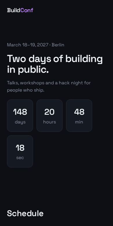 BuildConf 2027 screenshot 2