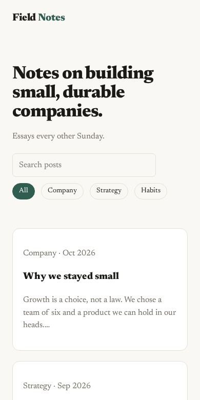 Field Notes screenshot 2