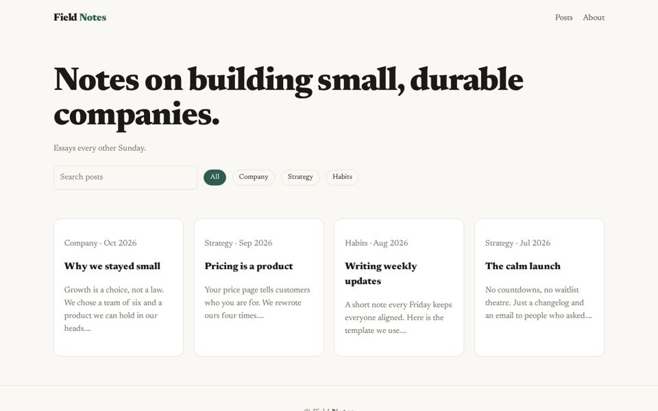 Field Notes preview
