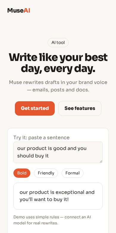 Muse AI Writer screenshot 2