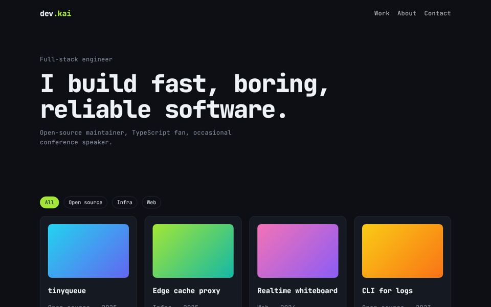 Neon Dev Folio preview