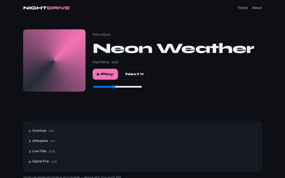 Nightdrive Artist preview
