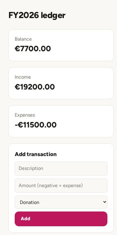 Grants Ledger screenshot 2