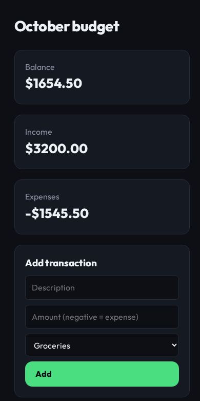 Pocket Budget screenshot 2