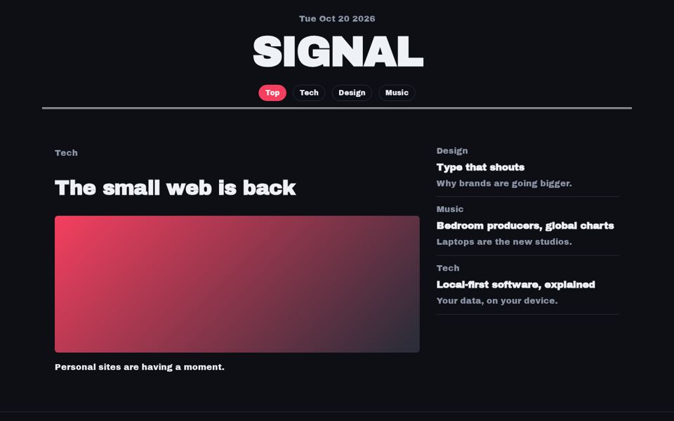 Signal Zine preview