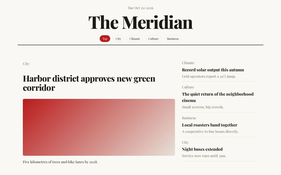 The Meridian preview